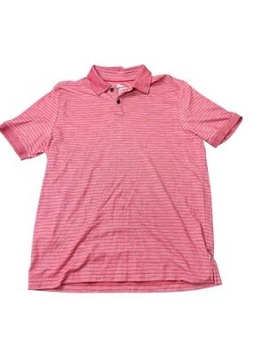 Tommy Bahama Men's Red Heathered Stripe Polo